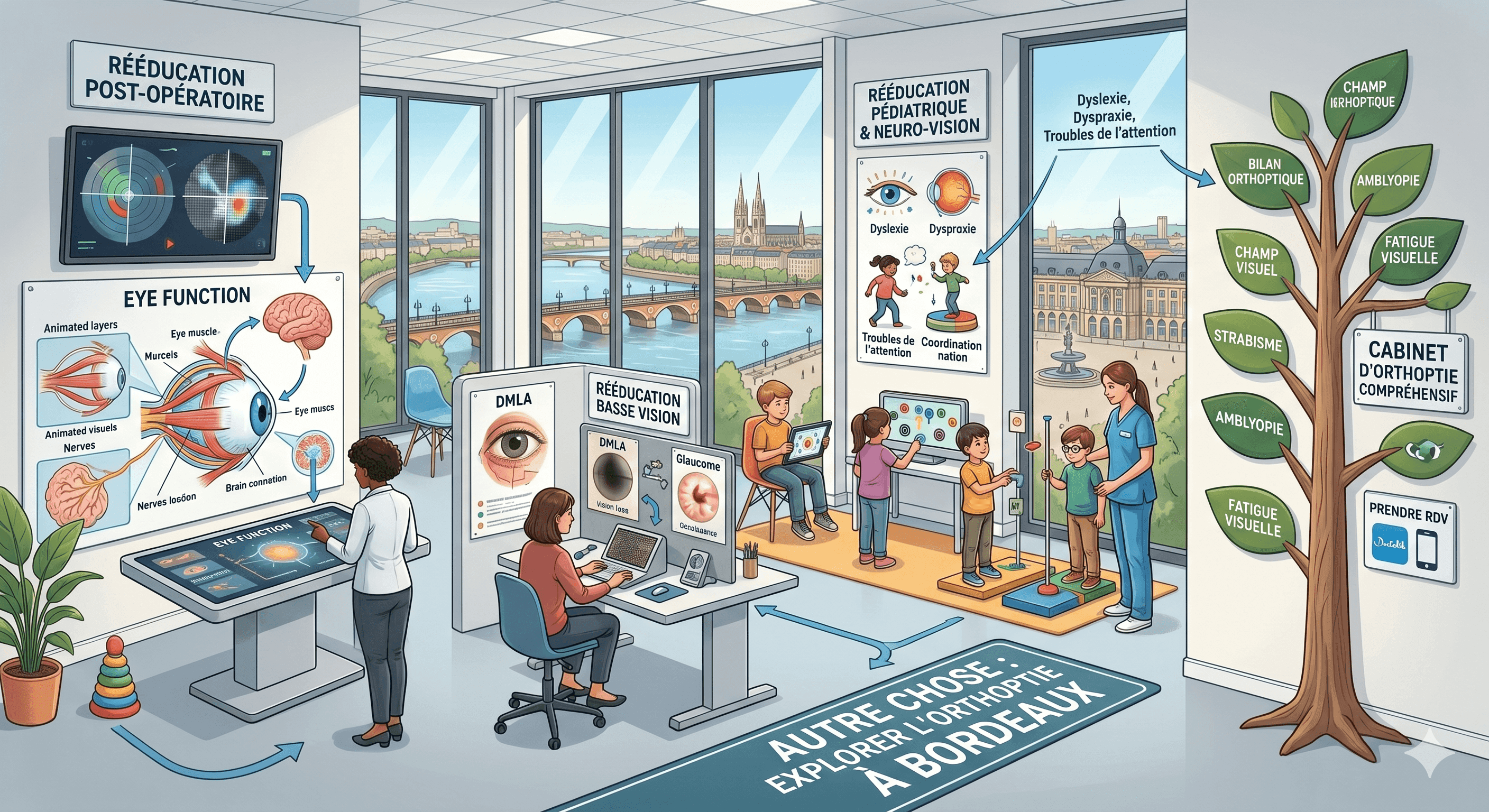 Orthoptiste à Bordeaux : où consulter, tarifs et prise de RDV rapide